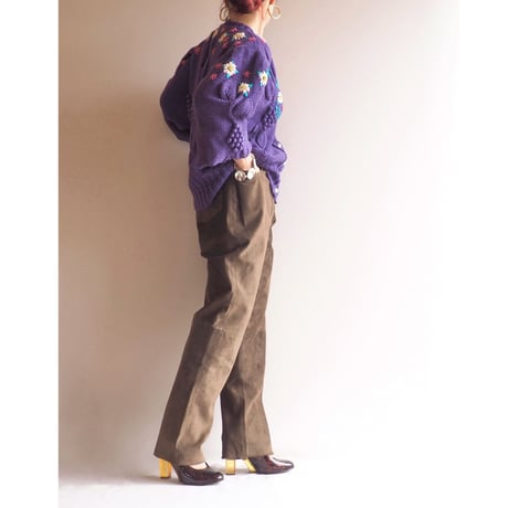 vintage floral embroidered folk cardigan