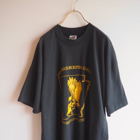 90s〜 "Fruit Of The Loom" print t-shirts (BK)