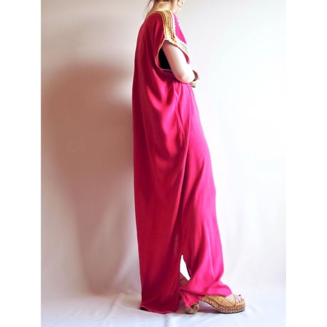 vintage embroidered kaftan maxi dress