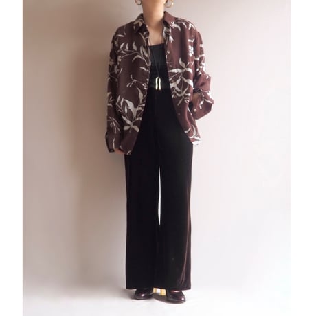 "Coldwater Creek" floral oversized sheer blouse