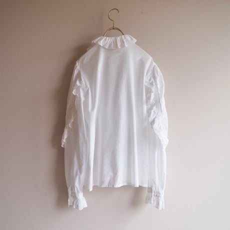vintage folk lace ruffle blouse