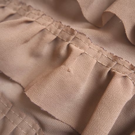 vintage ruffle semi sheer blouse