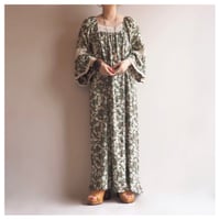 60〜70s "Lady Lewis" lace floral maxi dress