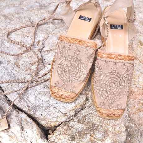 vintage stuart weitzman sheer circle espadrilles