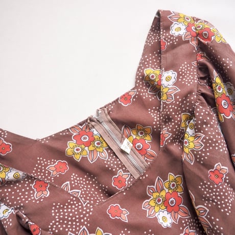 70s floral butterfly sleeve maxi dress