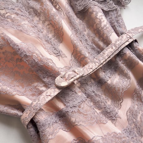 50s mauve lace midi dress