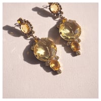 vintage czech rhinestone earrings (YE)