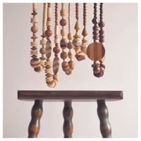 vintage wood beaded chunky necklace