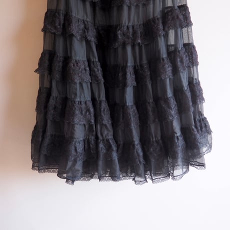 60s〜 "Fantasy LINGERIE" lace tiered panier