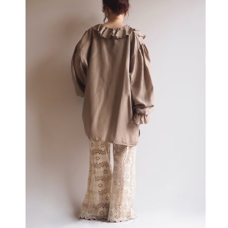 "Diana MARCO" oversized ruffle silk blouse