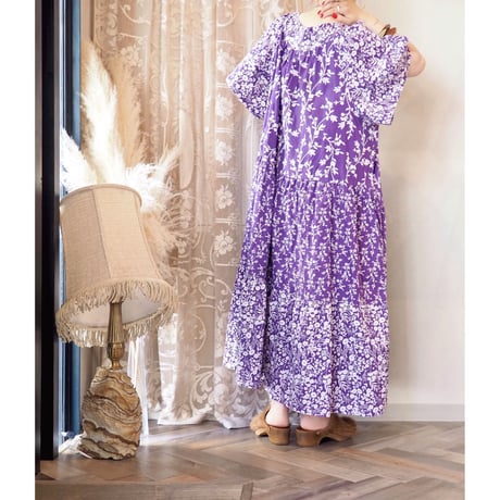 70s floral muumuu maxi dress