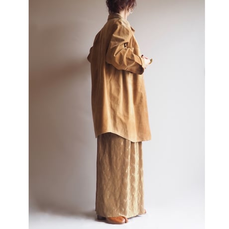 "PERSONA" oversized suede shirts