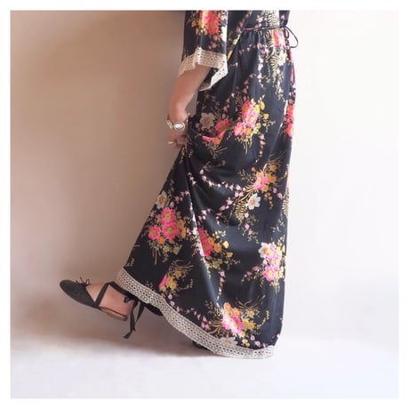 "C&A" floral semi sheer maxi dress