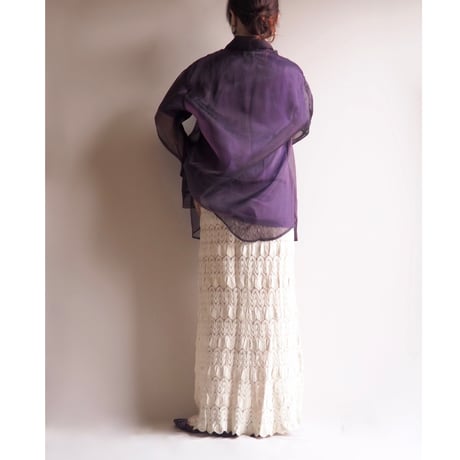"LIMITED" oversized sheer blouse (PU)