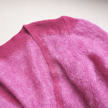 vintage pink mohair design cardigan