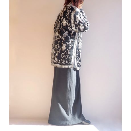 90s code embroidered sheer jacket