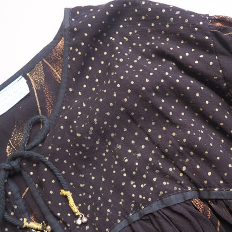 vintage made in India cotton abstract maxi dress