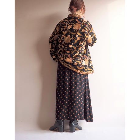 vintage floral embroidered kashmir jacket