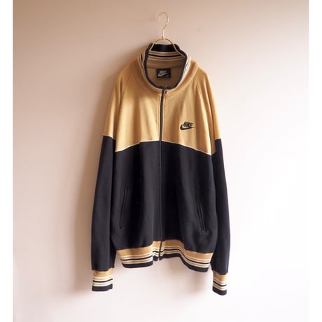 80s "NIKE" beige × black track jacket