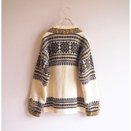 "Nordstrikk" ivory nordic cardigan