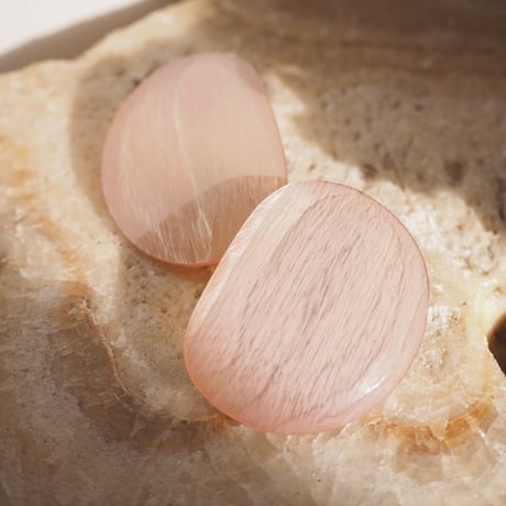 50s pink plastic large earrings