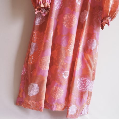 70s floral balloon sleeve maxi dress