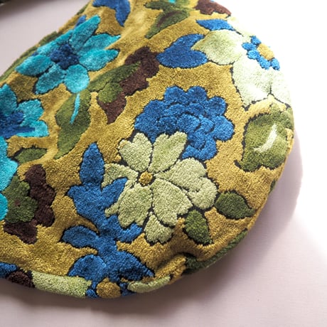 60〜70s floral tapestry bag