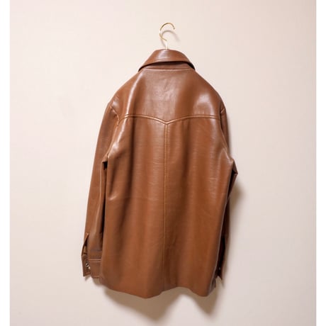 "King Arthur" faux leather shirts jacket