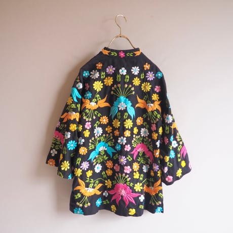 70〜80s "Dion's" floral embroidered jacket