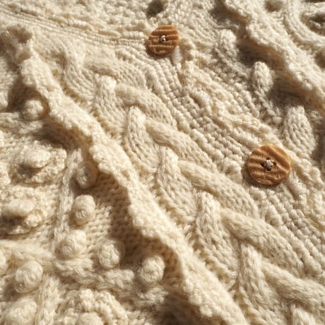 vintage floral popcorn cardigan
