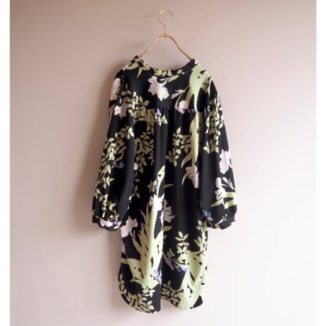 70s "Teddi of California" botanical tunic blouse