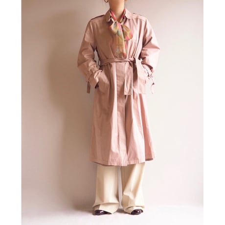 70〜80s "London fog" dusty pink balmacaan coat