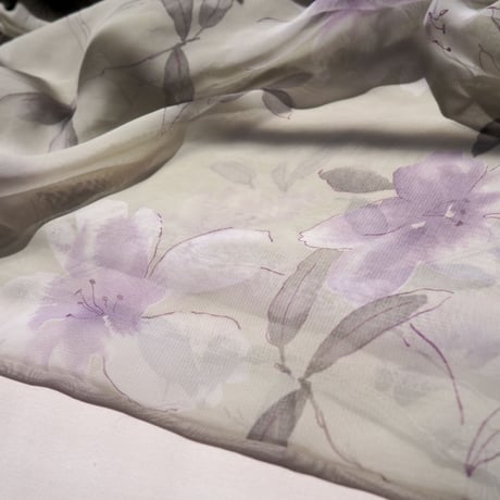 "notations" sheer floral oversized blouse