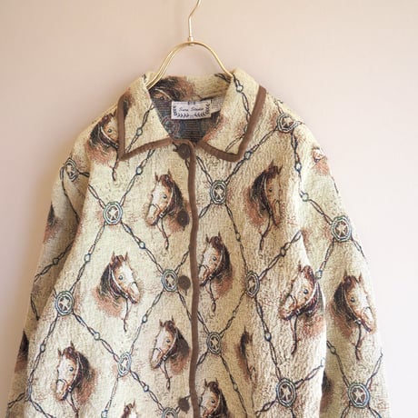 "Sara Studio" horse tapestry jacket