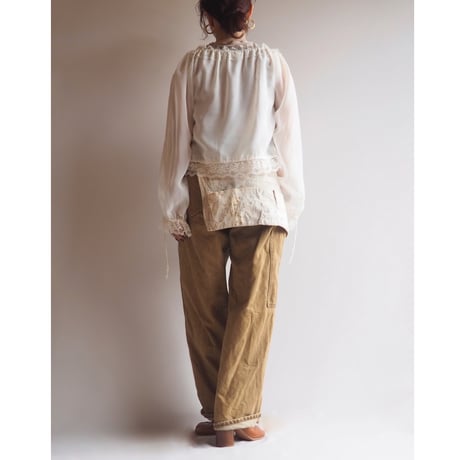 "Philamena" sheer lace blouse