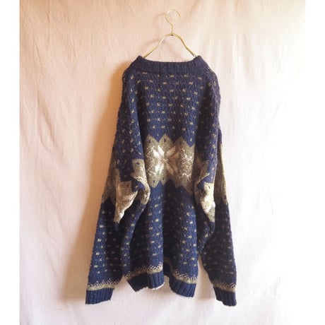 Scottish oversized nordic sweater
