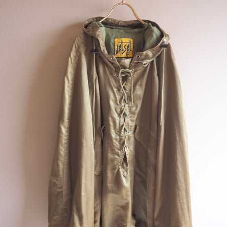 "Jet Set" oversized satin anorak parka
