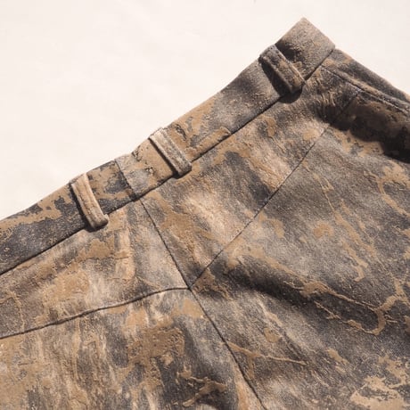 vintage texture design wide pants