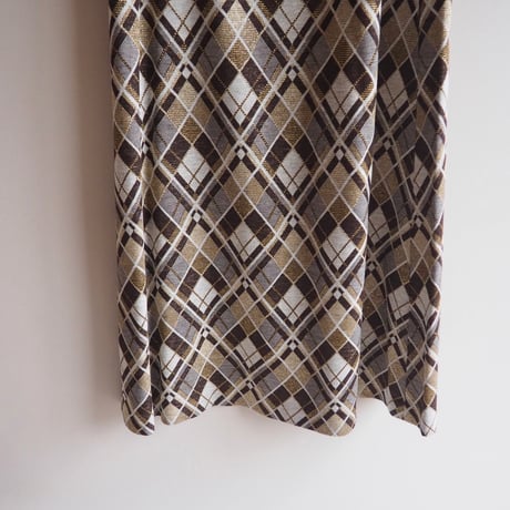 70s "Jan Celeste Ltd." metallic plaid maxi skirt
