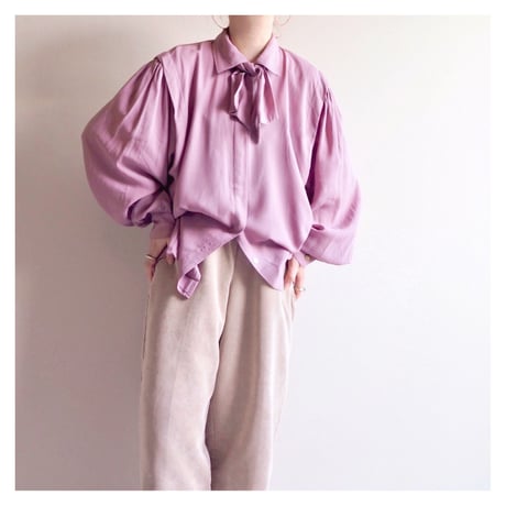 80s lavender modal design blouse