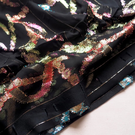 80s "PATRA" abstract metallic blouse