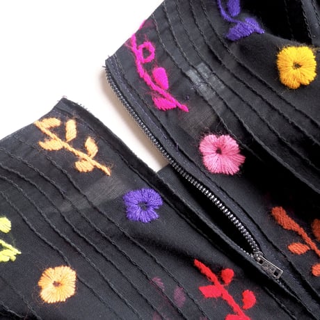 70s Mexican embroidered maxi dress