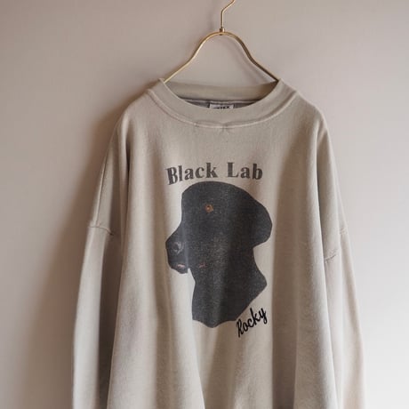 90s "Tultex" dog print oversized sweatshirt