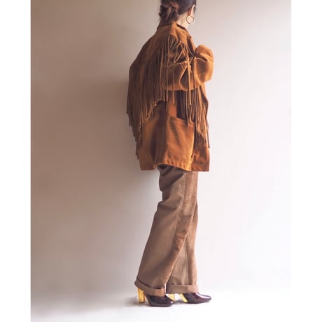 "WESTERN by Schott" leather fringe jacket