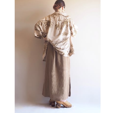 "Puritan" landscape print s/s rayon blouse