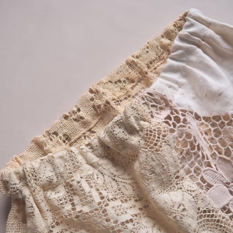 original remake lace patchwork maxi skirt 【D】