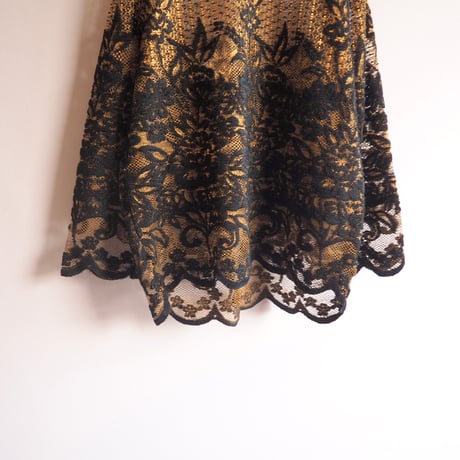 80s〜 scallop lace blouse