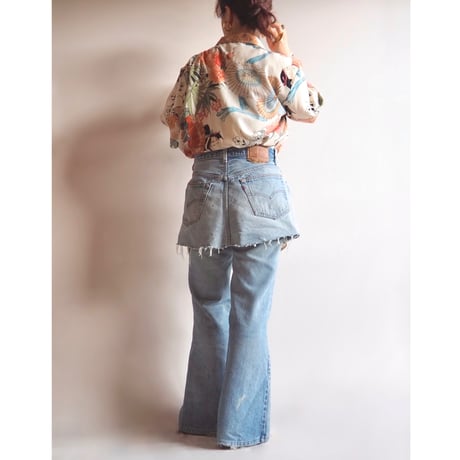 "Maggy Sweet" oriental print oversized s/s blouse