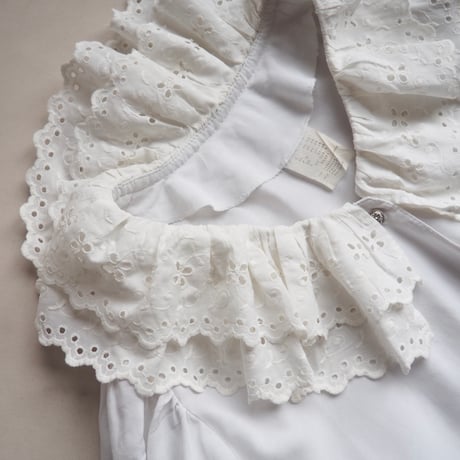 vintage folk lace ruffle blouse