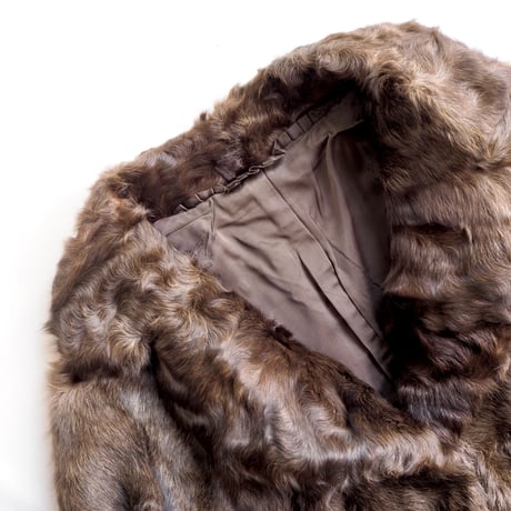 vintage brown lamb fur jacket